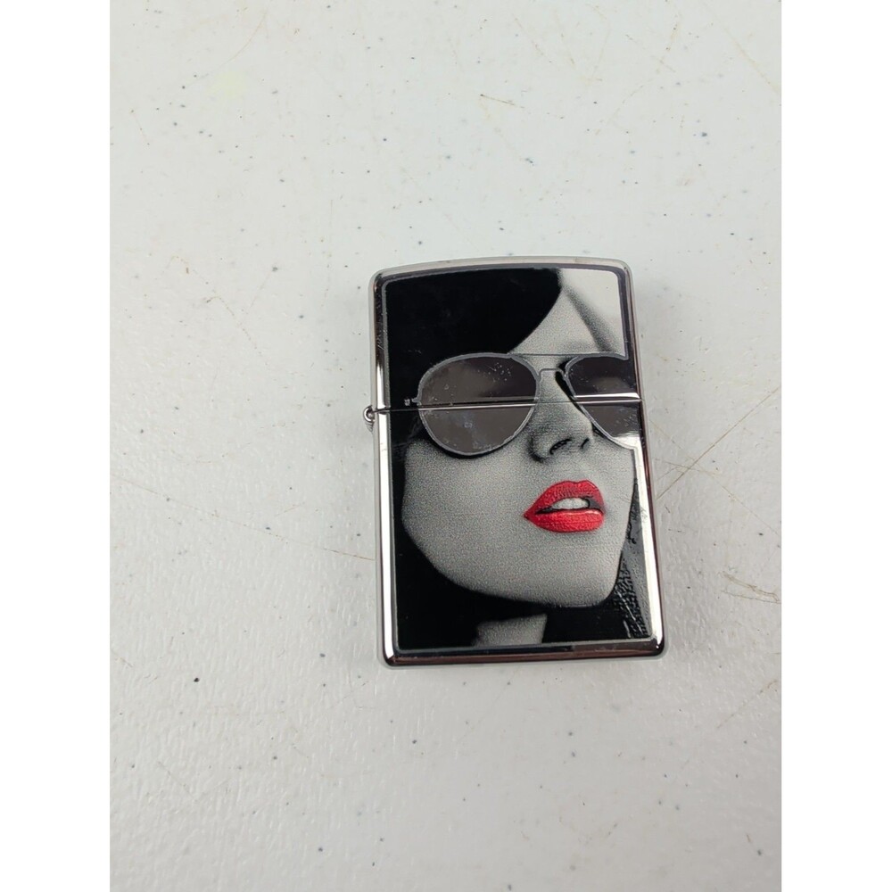 Zippo Genuine Windproof Lighter Playboy & Pinups Woman Sunglasses Made in USA
